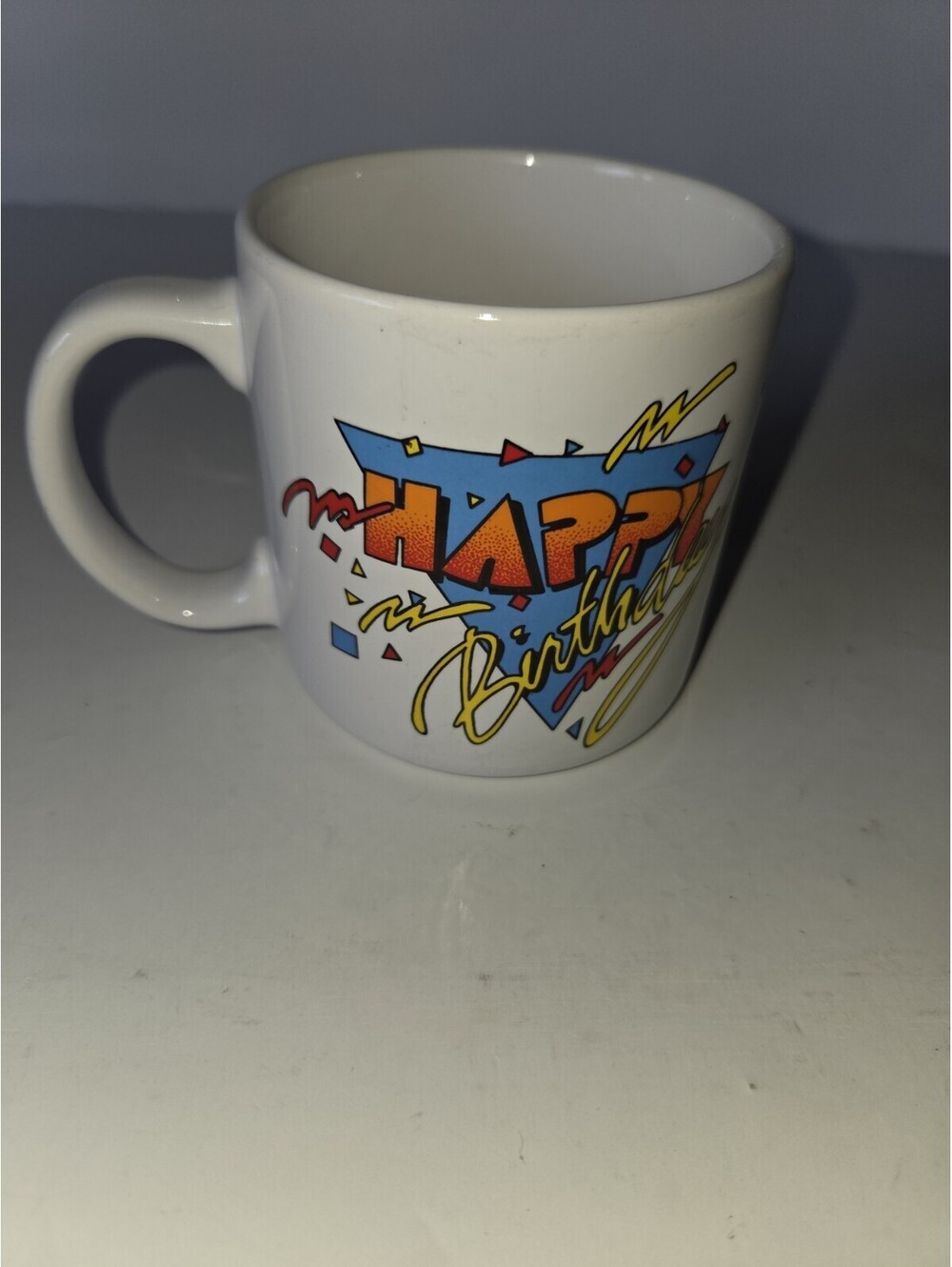 Vtg Mug Coffee Cup 1987 Happy Birthday Colorful SG2